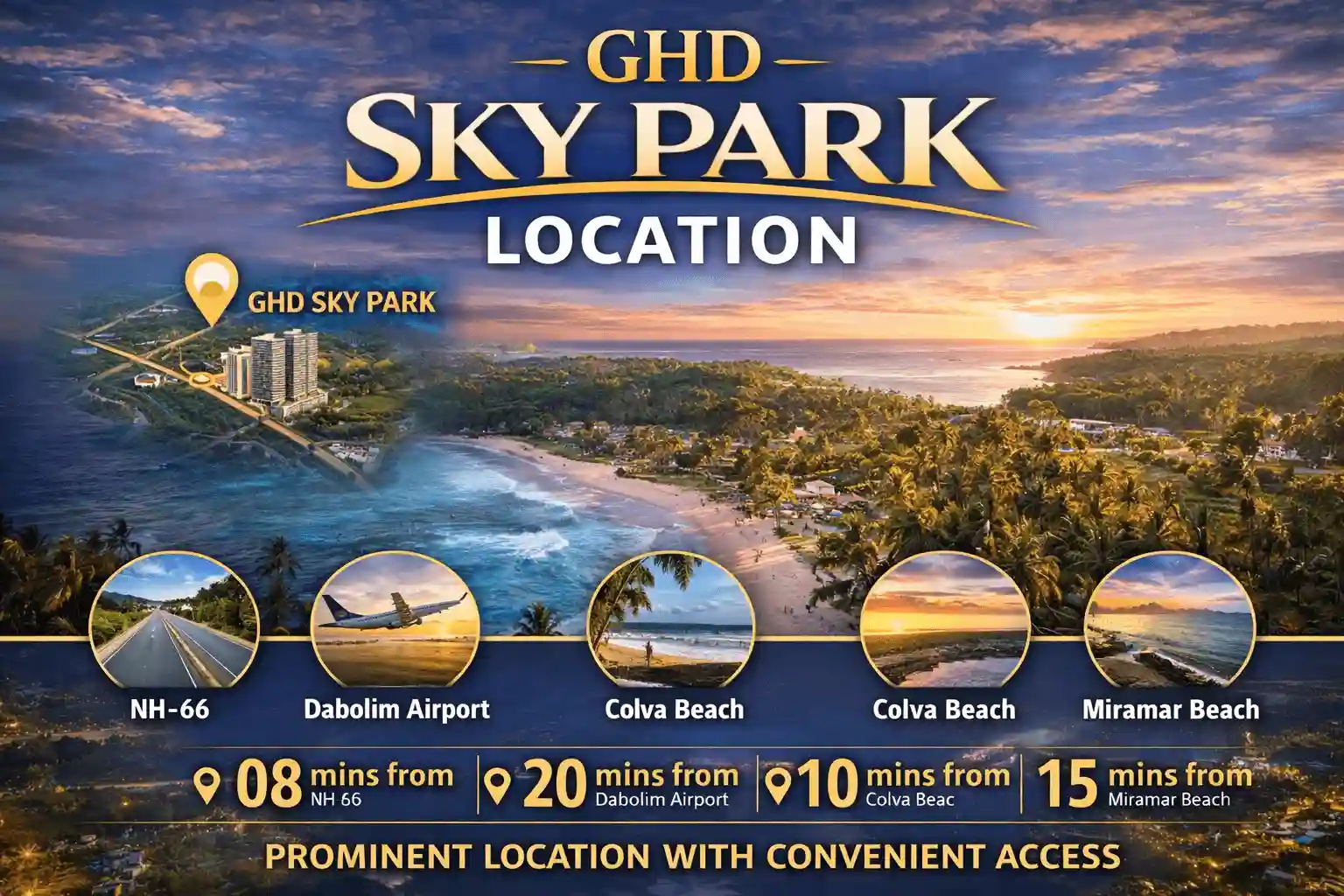 GHD Sky Park Fatorda Location Map View